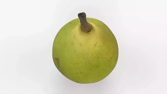 Photorealistic 3D scan of ripe pear Low-poly 3D model 6