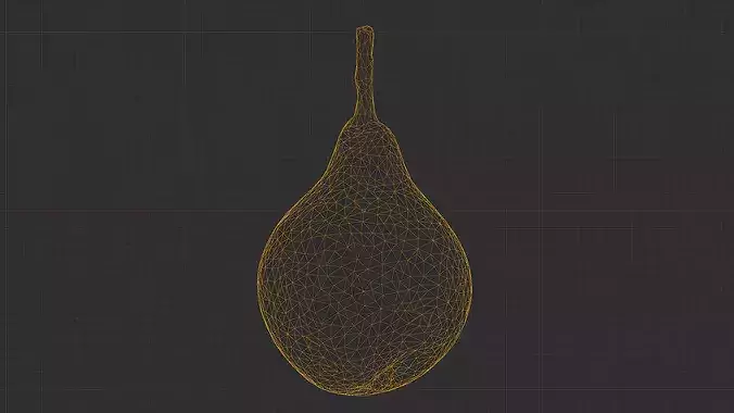 Photorealistic 3D scan of ripe pear Low-poly 3D model 5