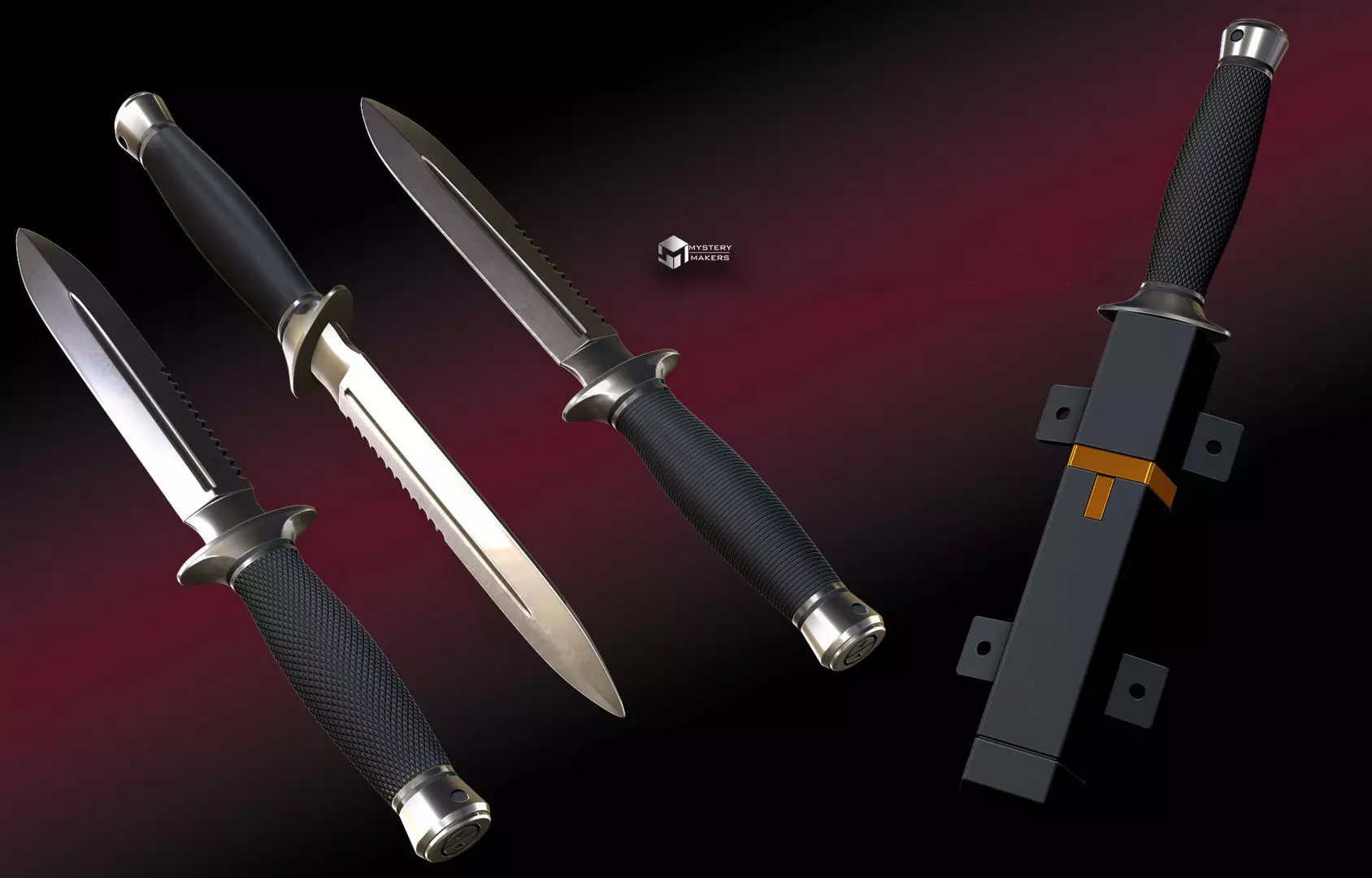 Deadpool Baby knife leg knife 3D print model