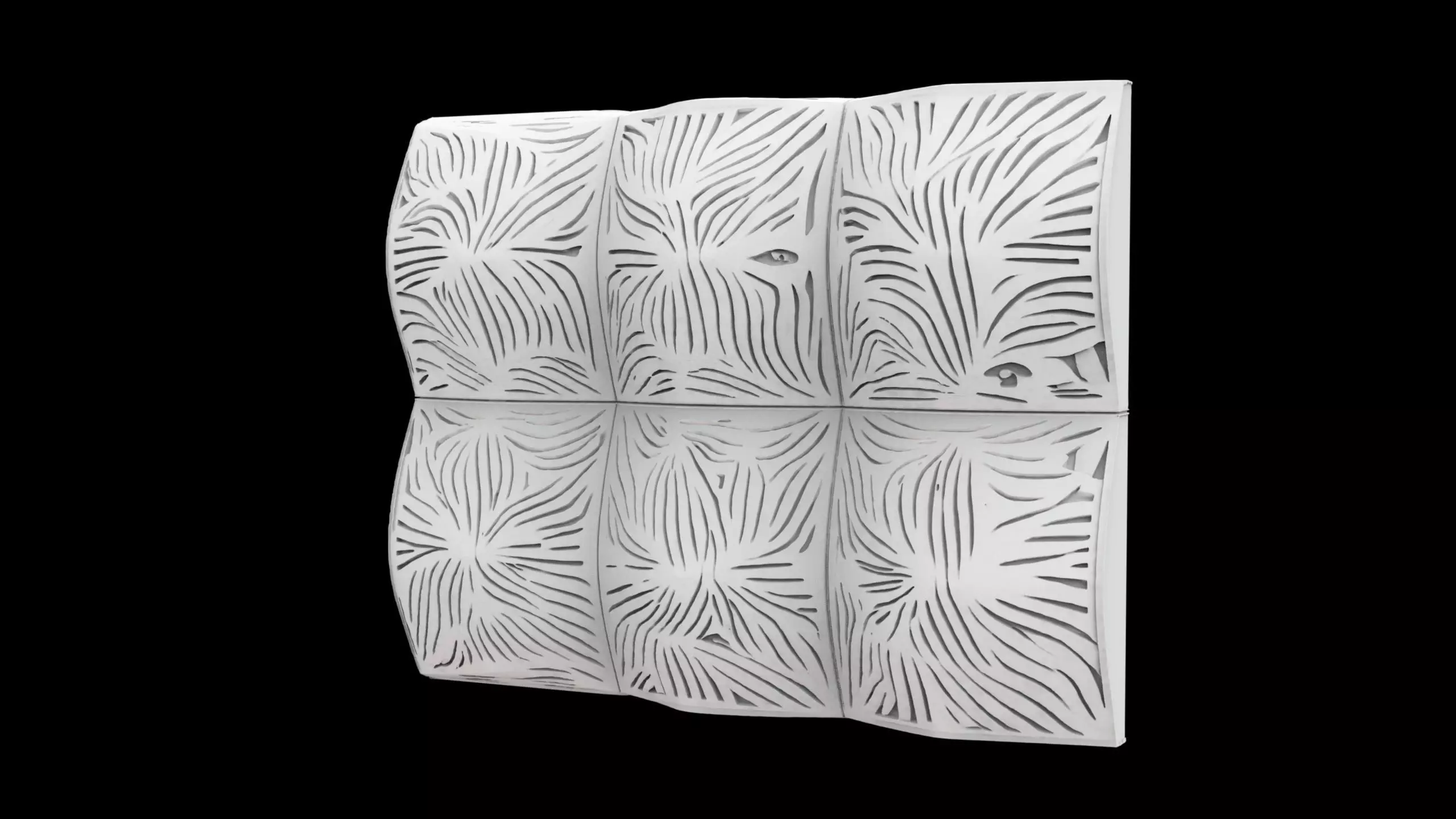 Nature Leaf Pattern Decorative Wall Panel 3D Print Model 3D print model_1