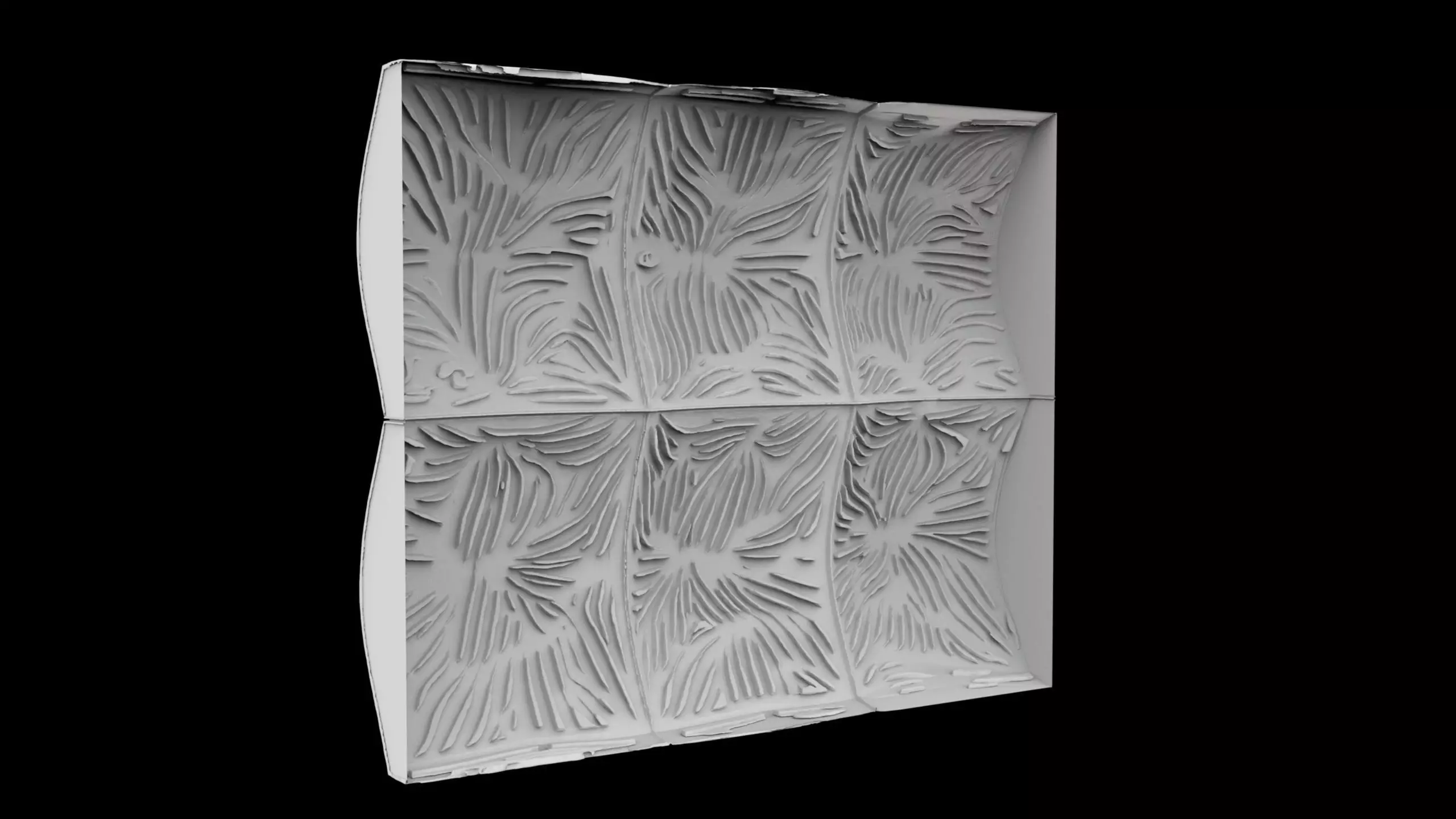 Nature Leaf Pattern Decorative Wall Panel 3D Print Model 3D print model_3