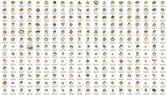 Fusion Diamond Micro Stone Rings All in one 889 rings