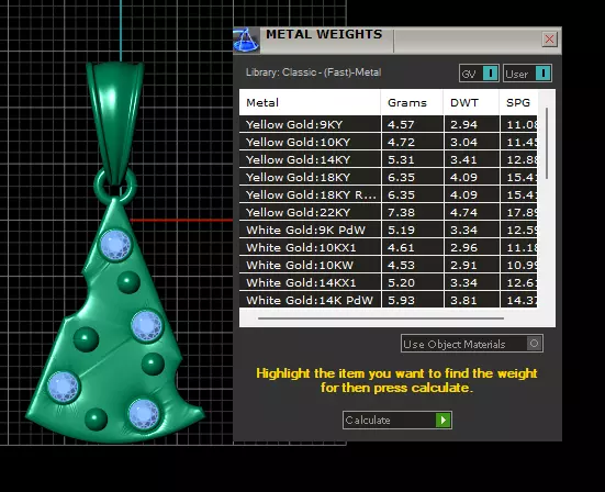 gold tree pendant 3d printable model 3D print model_6