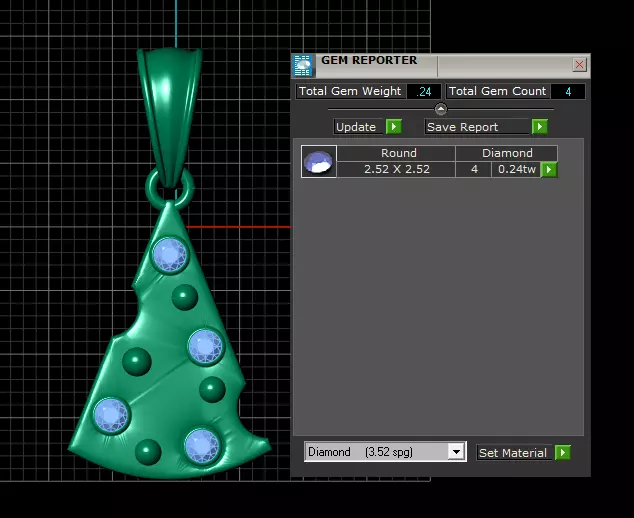 gold tree pendant 3d printable model 3D print model_4