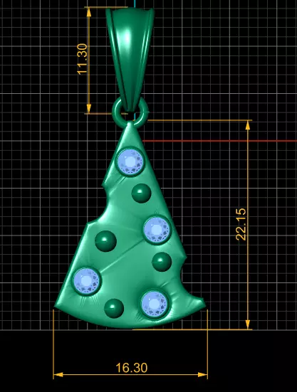 gold tree pendant 3d printable model 3D print model_5