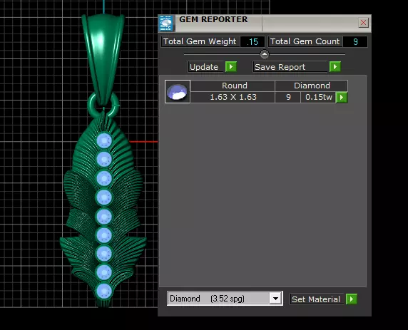 feather pendant 3d printable model 3D print model_4