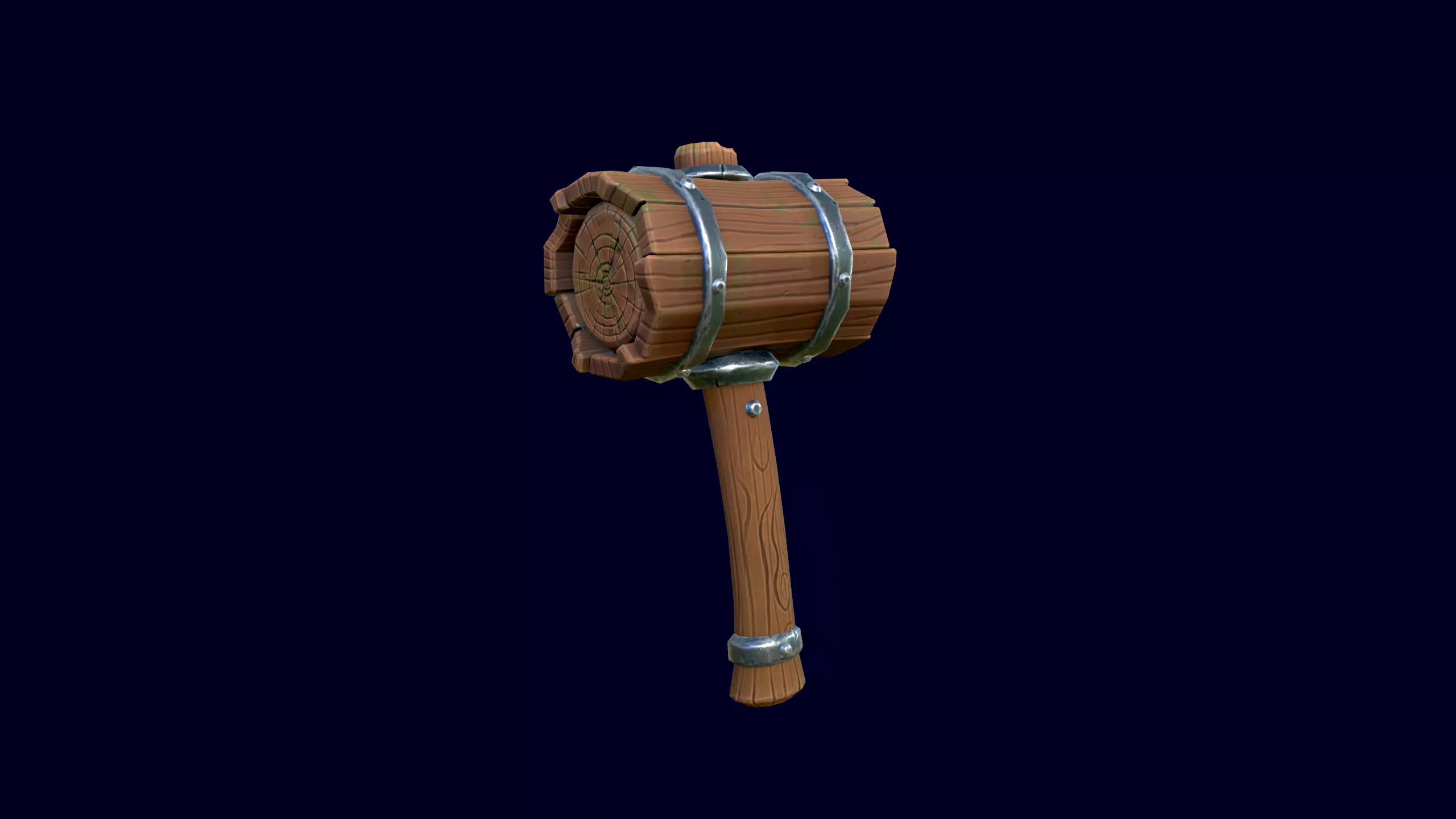 Stylized Hammer Low-poly 3D model_6