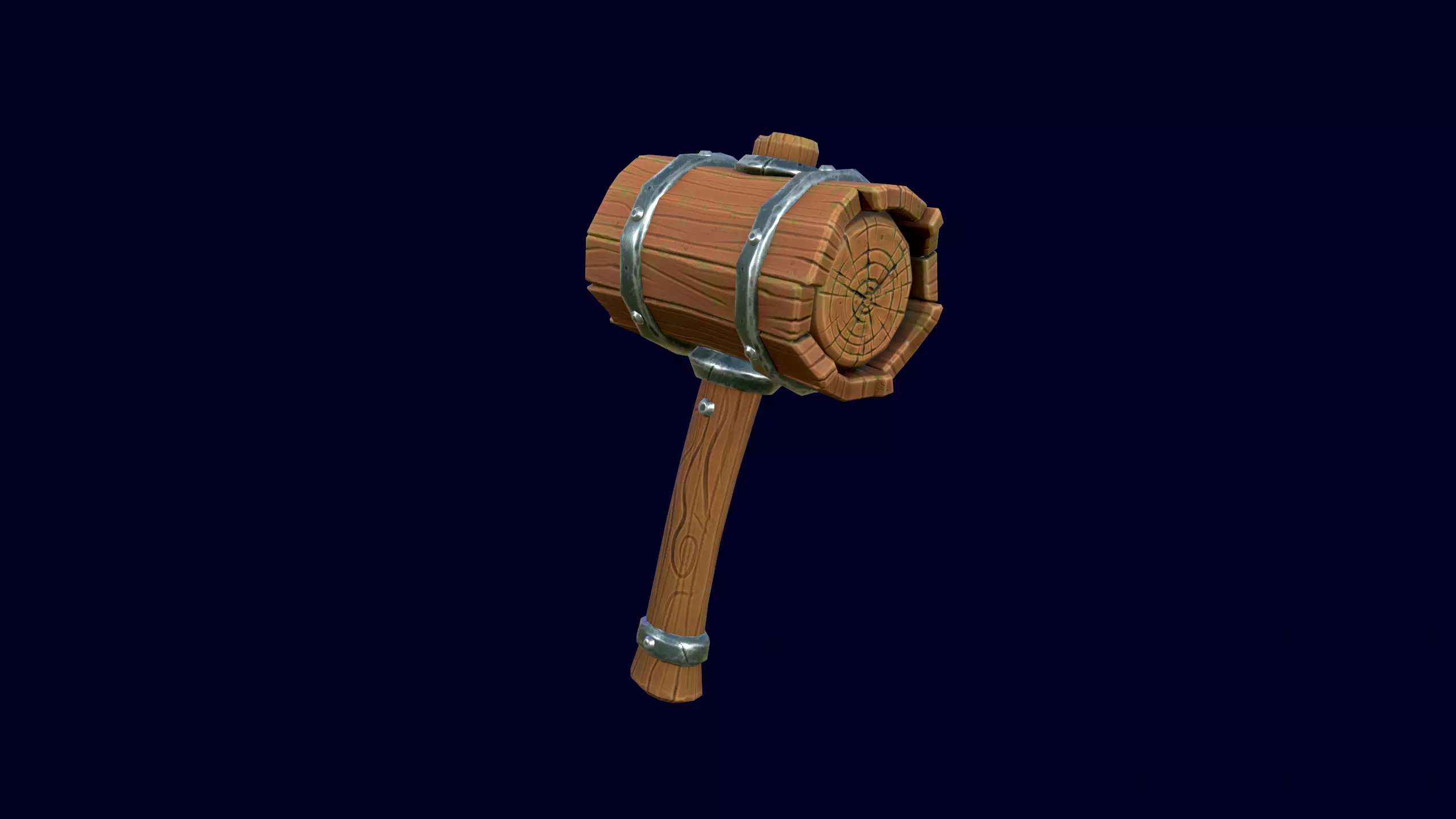 Stylized Hammer Low-poly 3D model_9