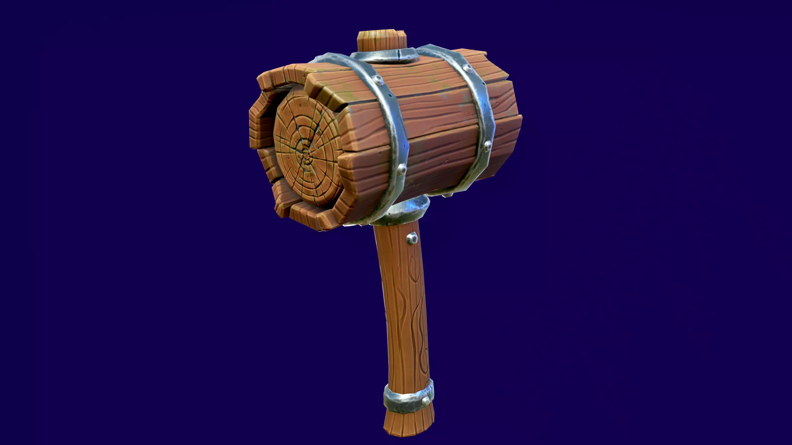 Stylized Hammer Low-poly 3D model_0