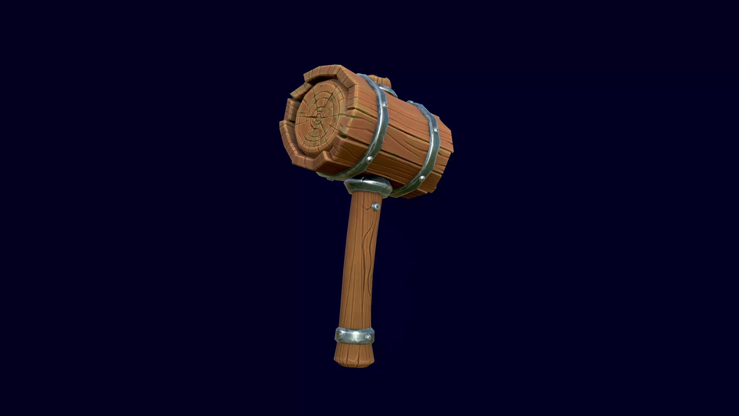 Stylized Hammer Low-poly 3D model_8