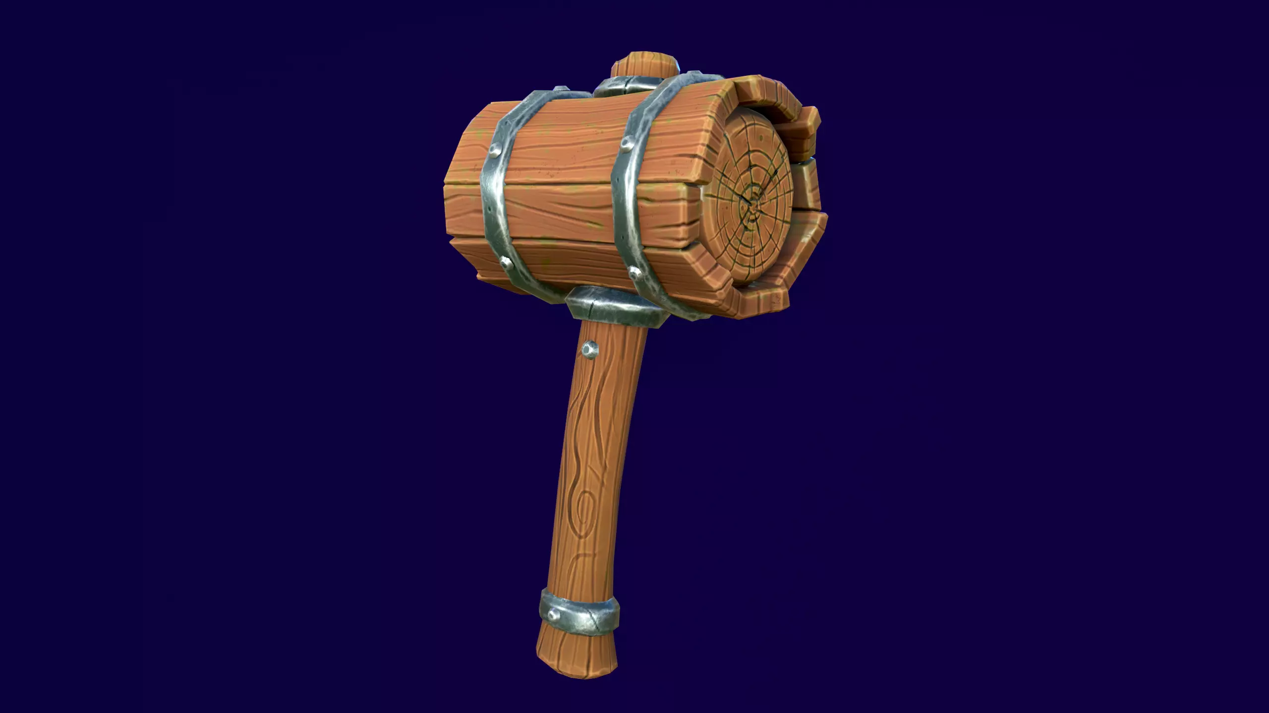 Stylized Hammer Low-poly 3D model_2