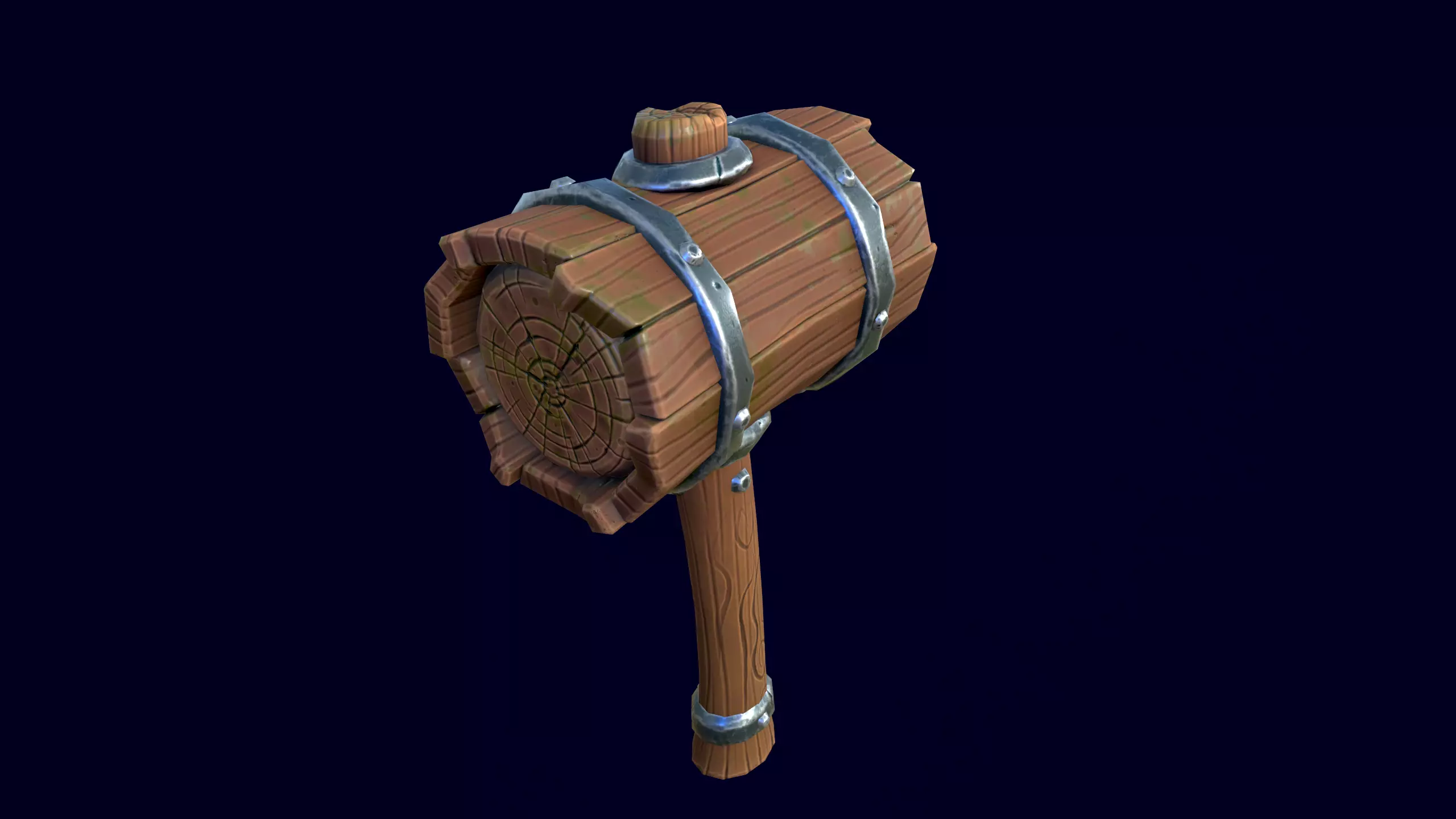 Stylized Hammer Low-poly 3D model_5