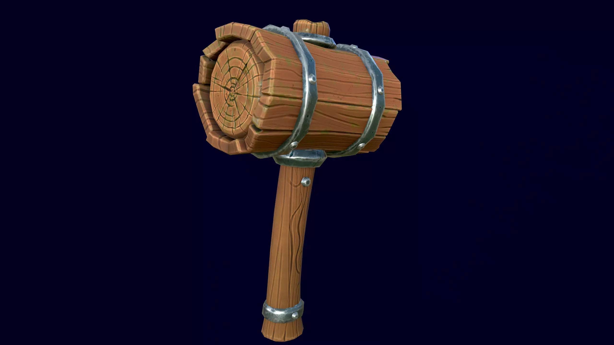 Stylized Hammer Low-poly 3D model_4