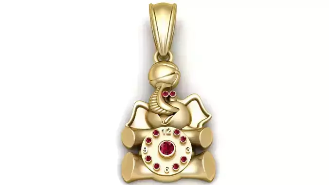 angel pendant 3d printable model 