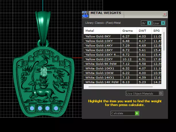 stag pendant 3d printable model  3D print model_6