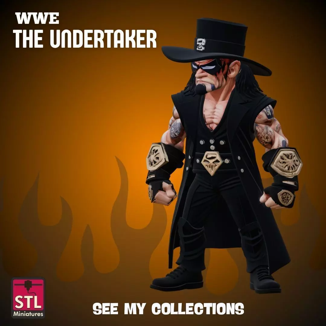 Wrestling Action Figure STL Inspired WWE Fighter 3D print model