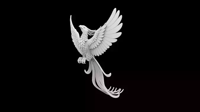 Phoenix Rising Sculpture 3D Print Model 3D print model