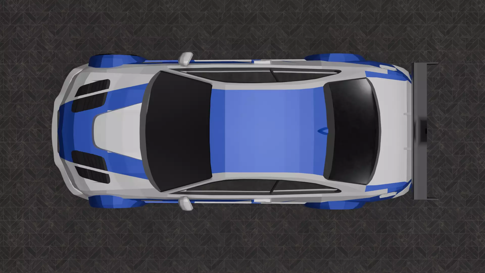 low poly sport car Low-poly 3D model_12