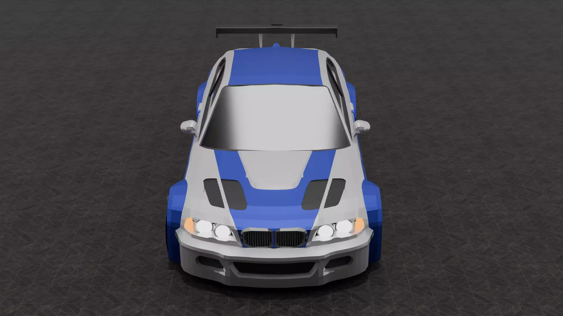 low poly sport car Low-poly 3D model_6