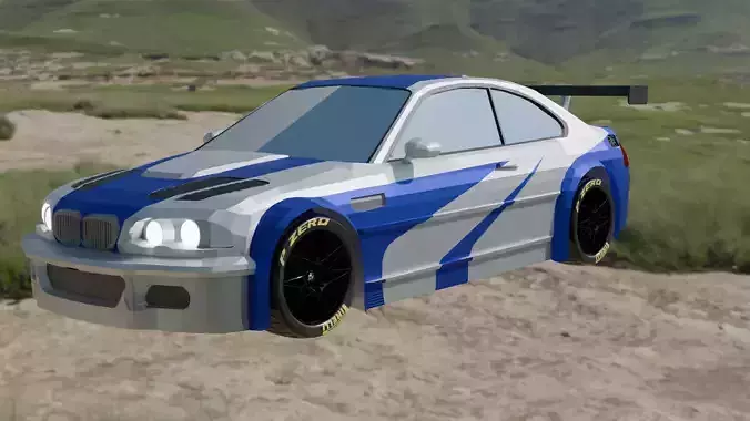 low poly sport car Low-poly 3D model low poly sport car Low-poly 3D model