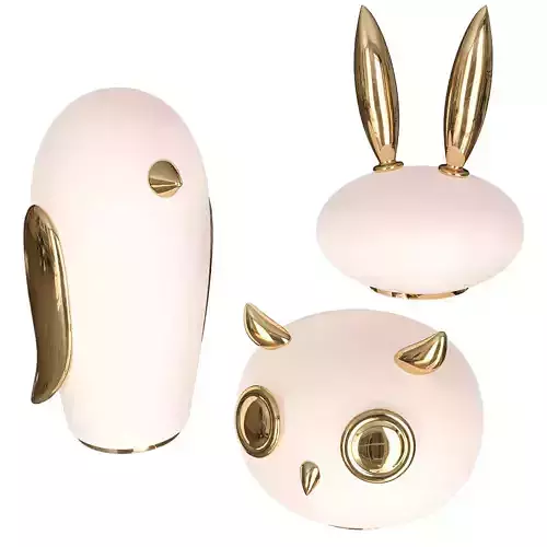 Pet Light Table Lamp 3D Model Set