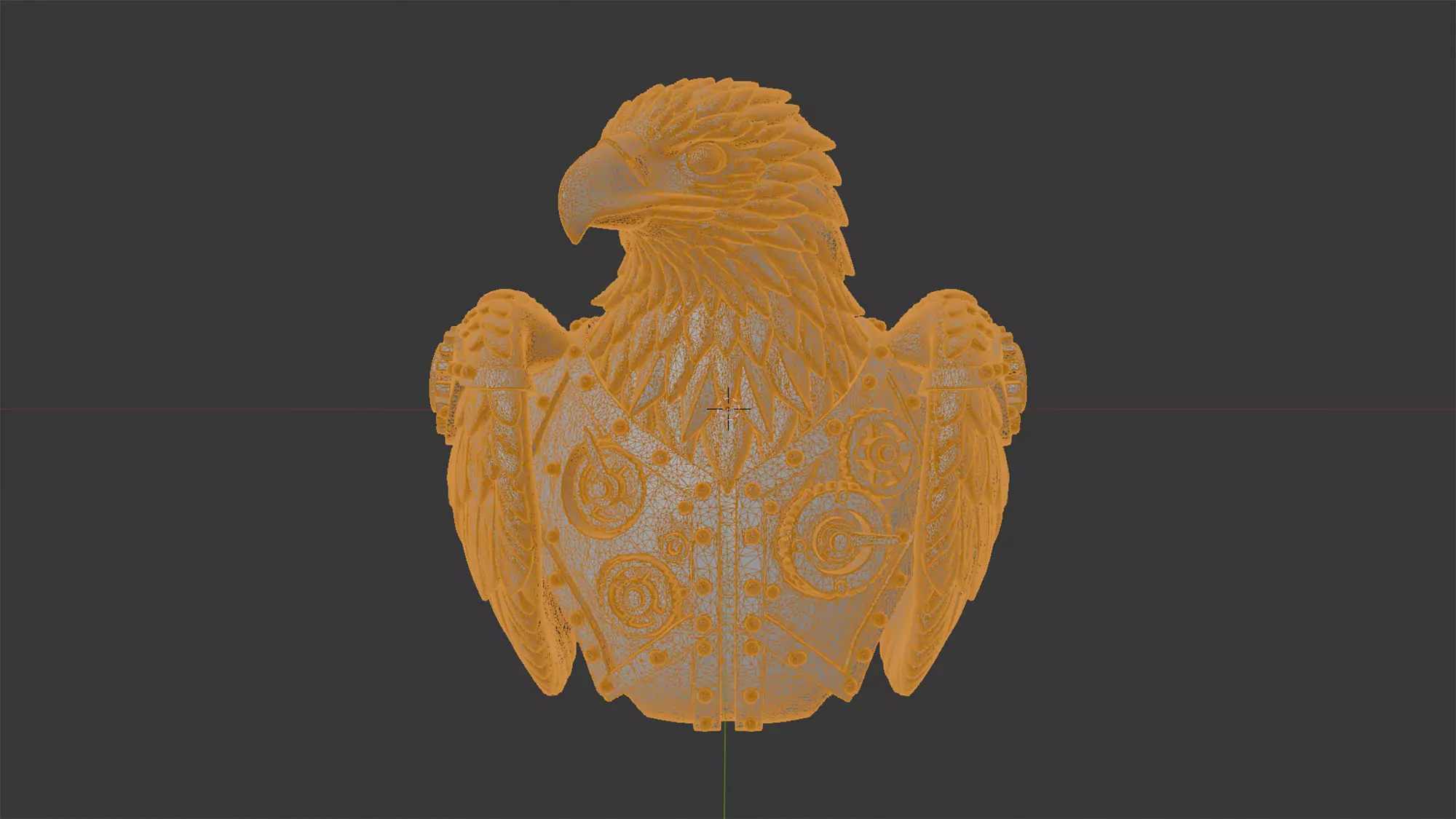 Steampunk Eagle Bust 3D Print Model 3D print model_7