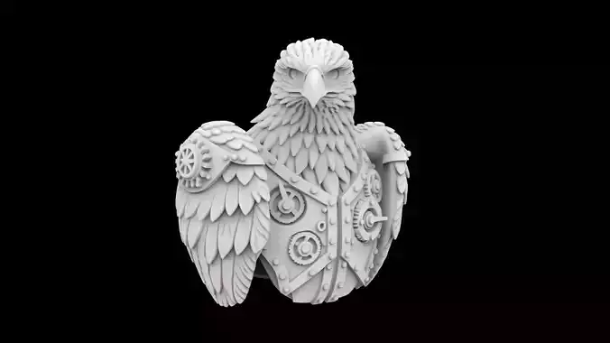 Steampunk Eagle Bust 3D Print Model