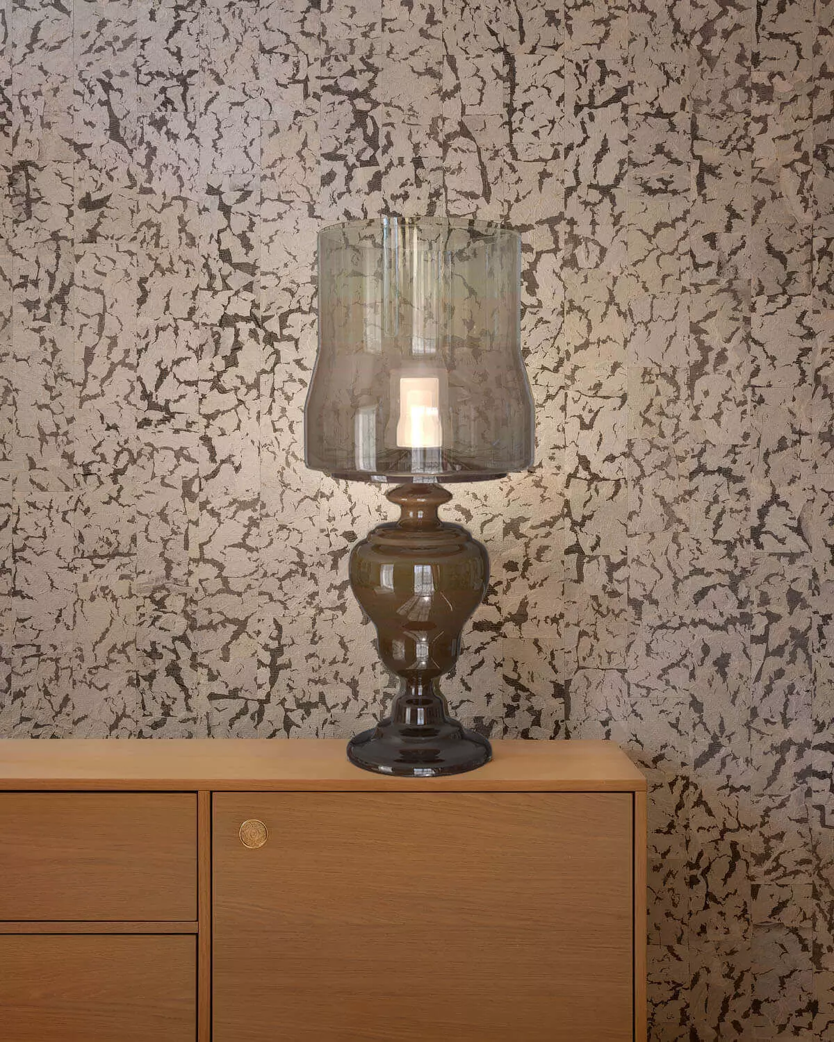 Vintage Glass Table Lamp 3D Model  Low-poly 3D model_1