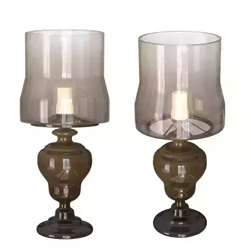 Vintage Glass Table Lamp 3D Model 