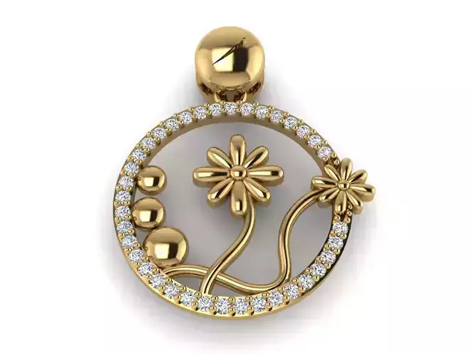 Single flower pendant or necklace