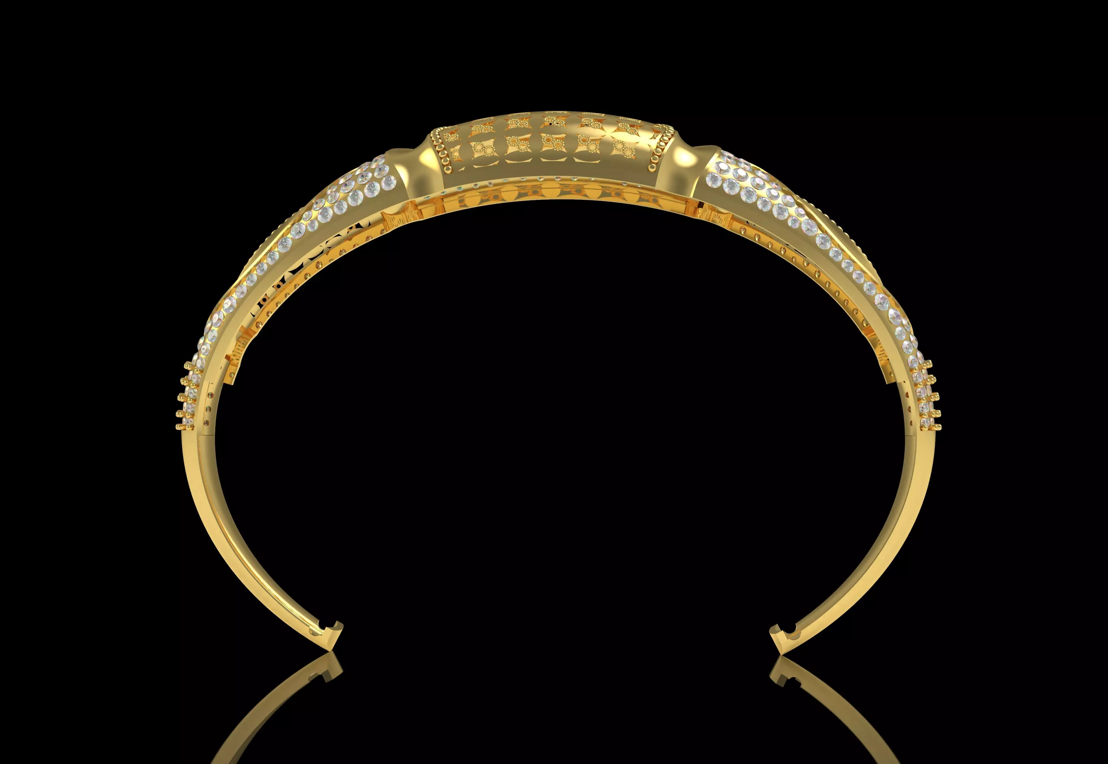 Art Deco Bracelet 47 3D print model_6