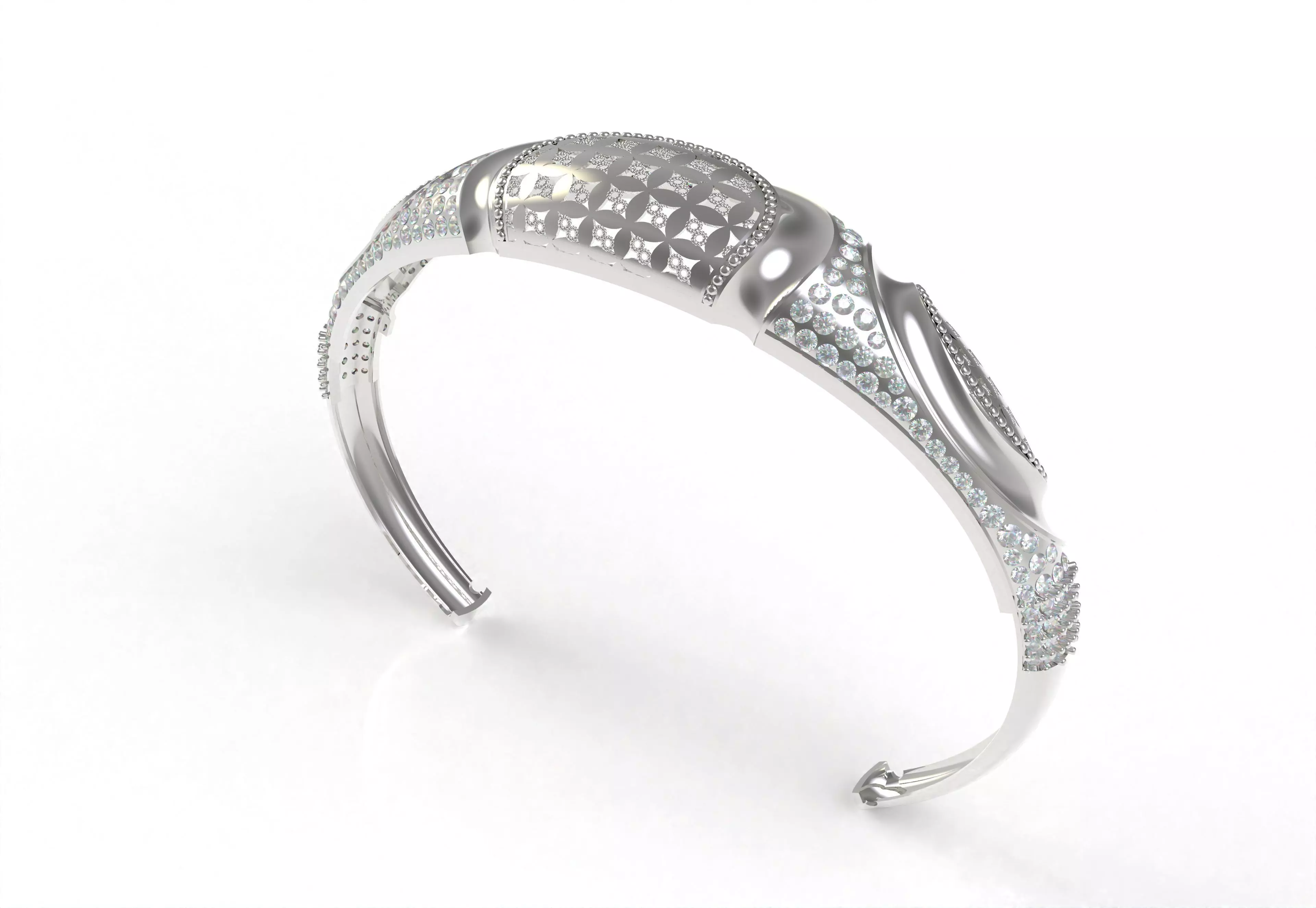 Art Deco Bracelet 47 3D print model_10