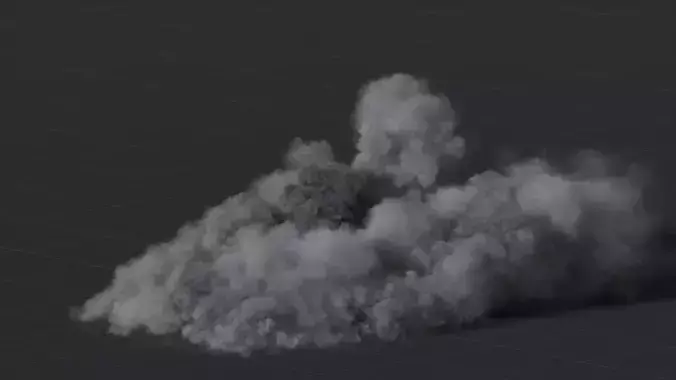 3D Large Scale Smoke Animation 3D model
