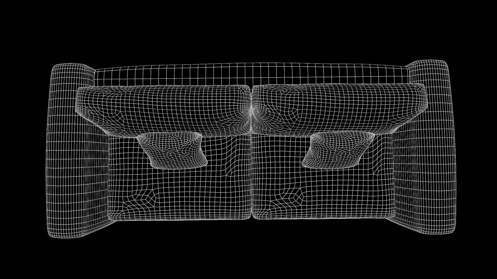 Sofa 2 Seater Leather Low-poly 3D model_7