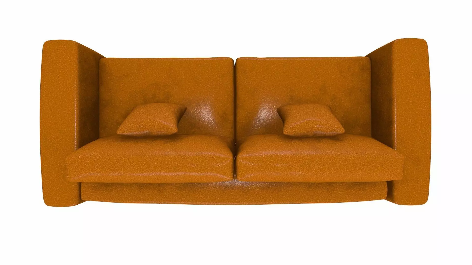 Sofa 2 Seater Leather Low-poly 3D model_5