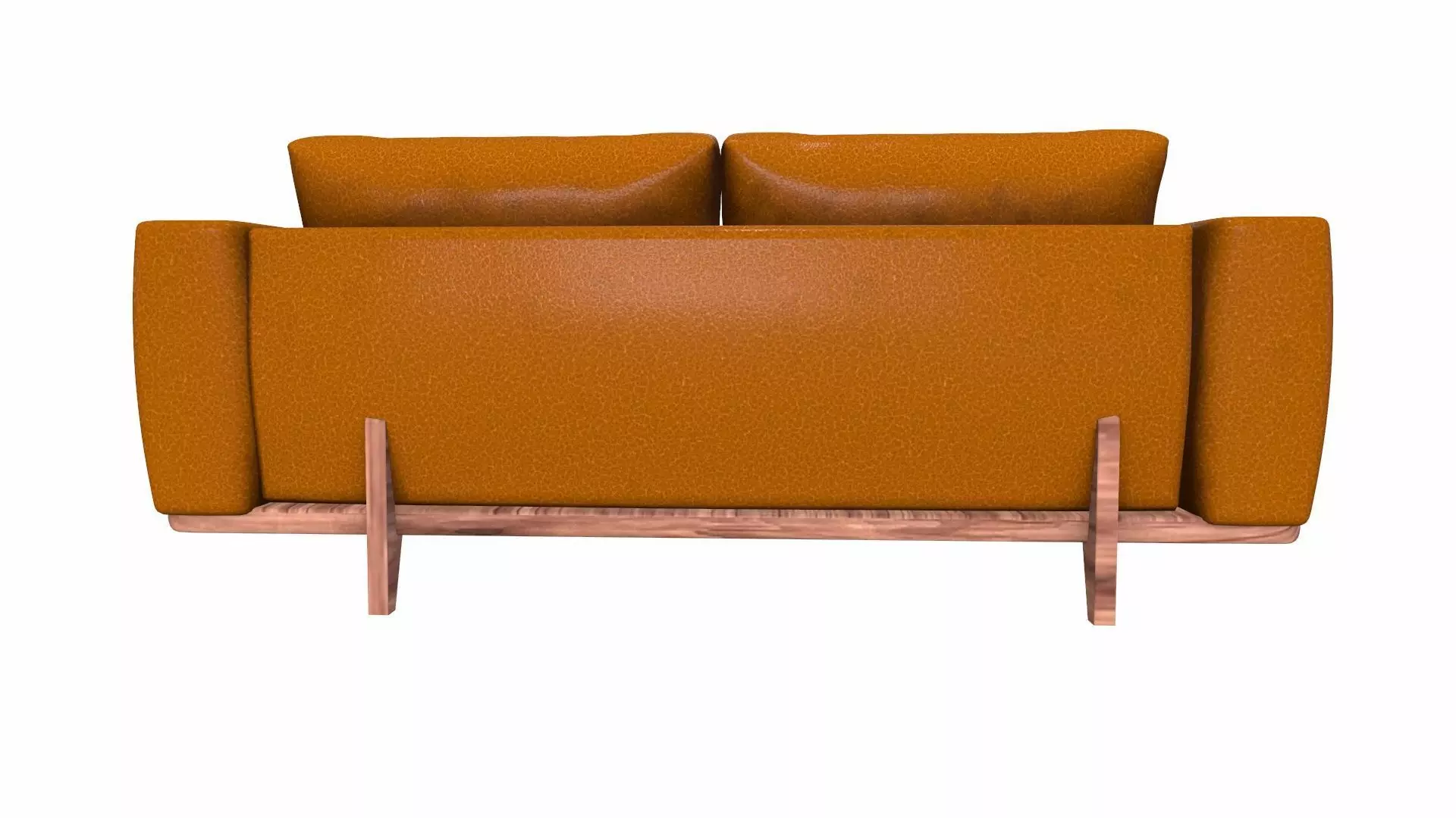 Sofa 2 Seater Leather Low-poly 3D model_4