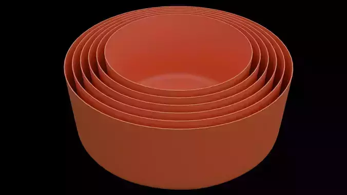 Round-shaped form Low-poly 3D model