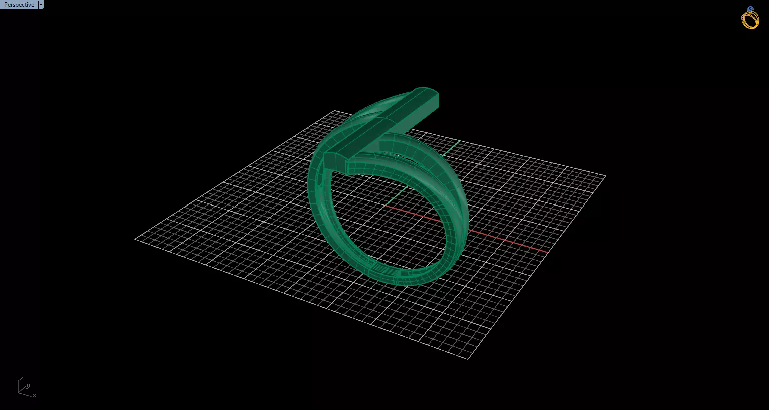 Minimal Abstract Ring 37 3D print model_2