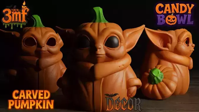Baby Yoda Pumpkin  Halloween Collection