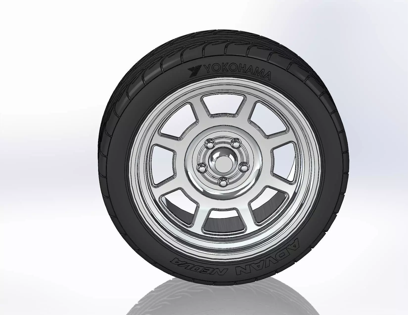 Wheel American Racing VF503 18inch for scale model 3D print model_8