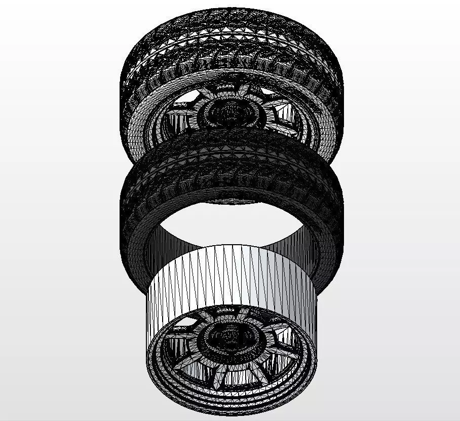 Wheel American Racing VF503 18inch for scale model 3D print model_15