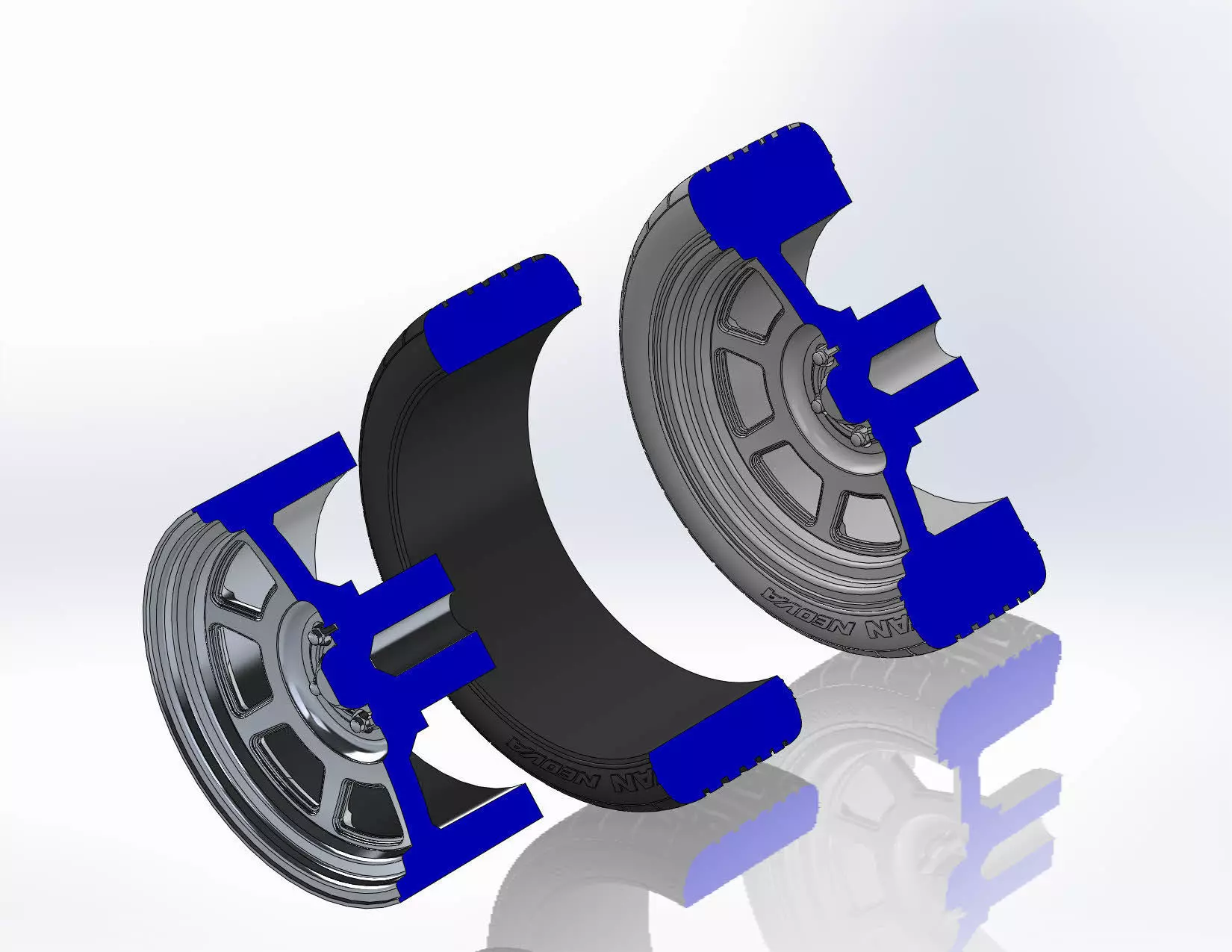 Wheel American Racing VF503 18inch for scale model 3D print model_11