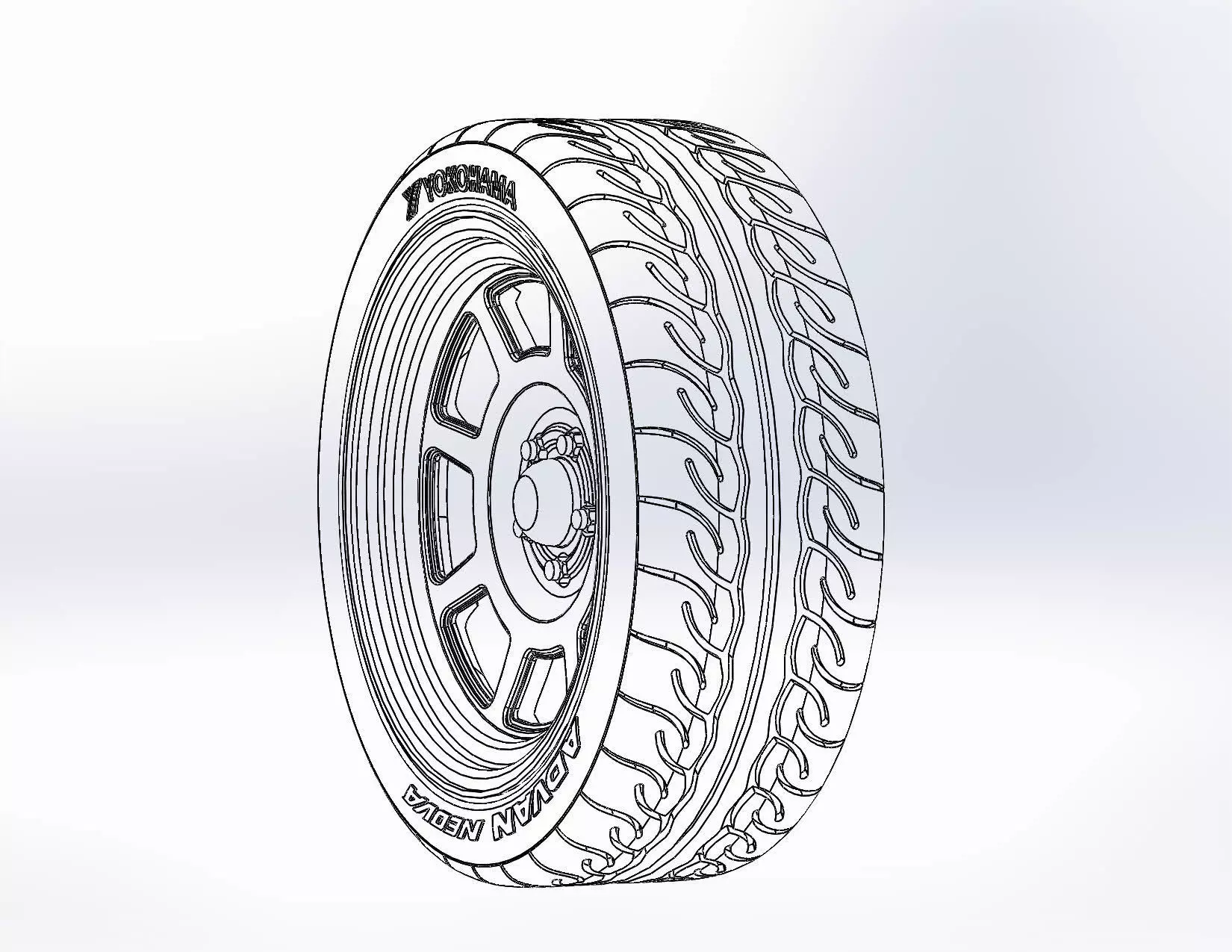 Wheel American Racing VF503 18inch for scale model 3D print model_5