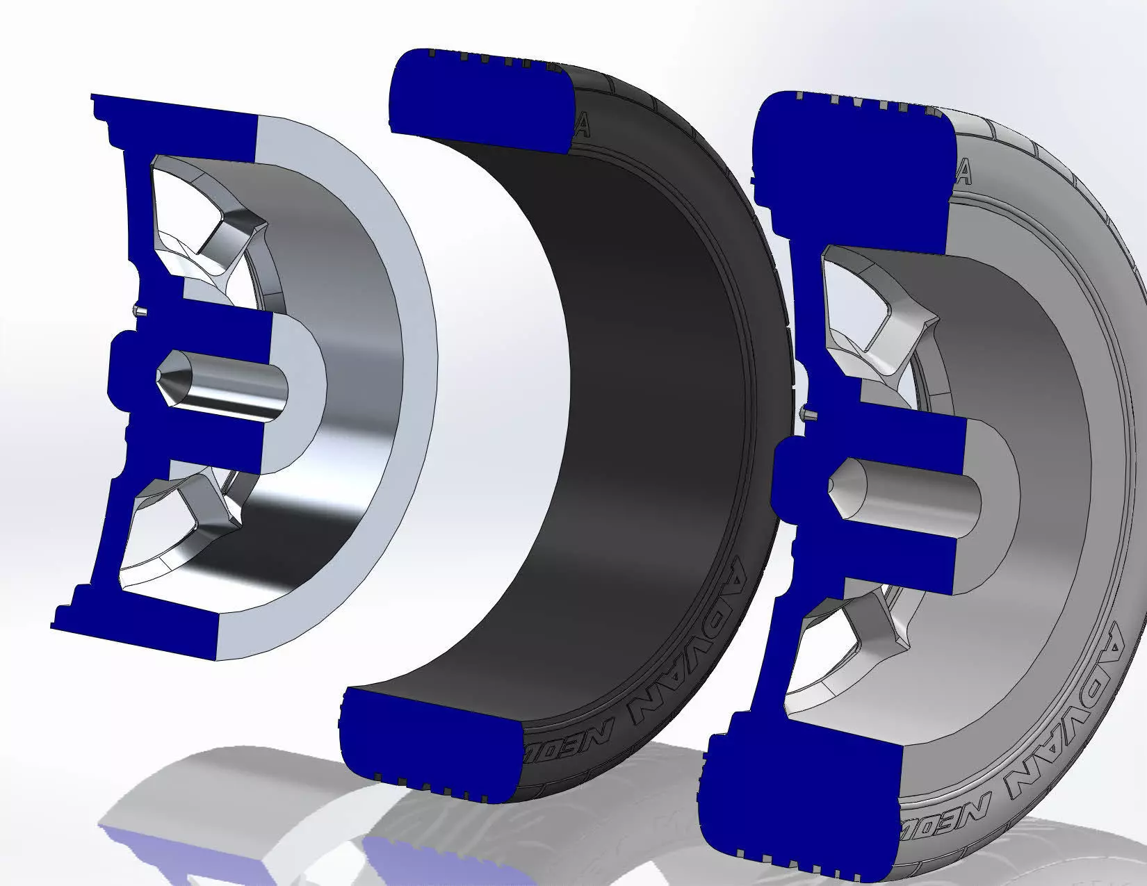 Wheel American Racing VF503 18inch for scale model 3D print model_12