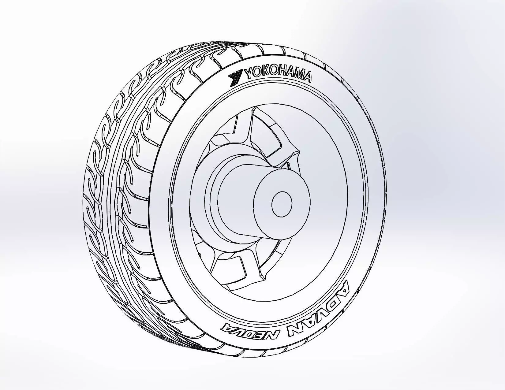 Wheel American Racing VF503 18inch for scale model 3D print model_7