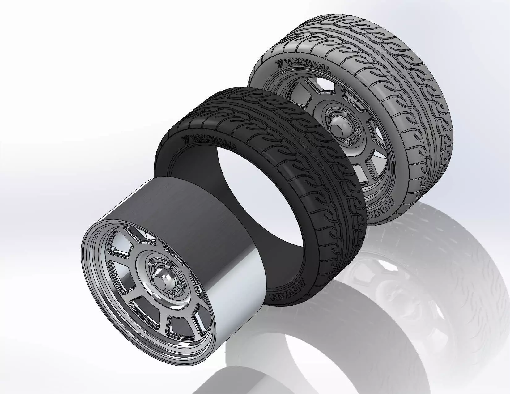 Wheel American Racing VF503 18inch for scale model 3D print model_10