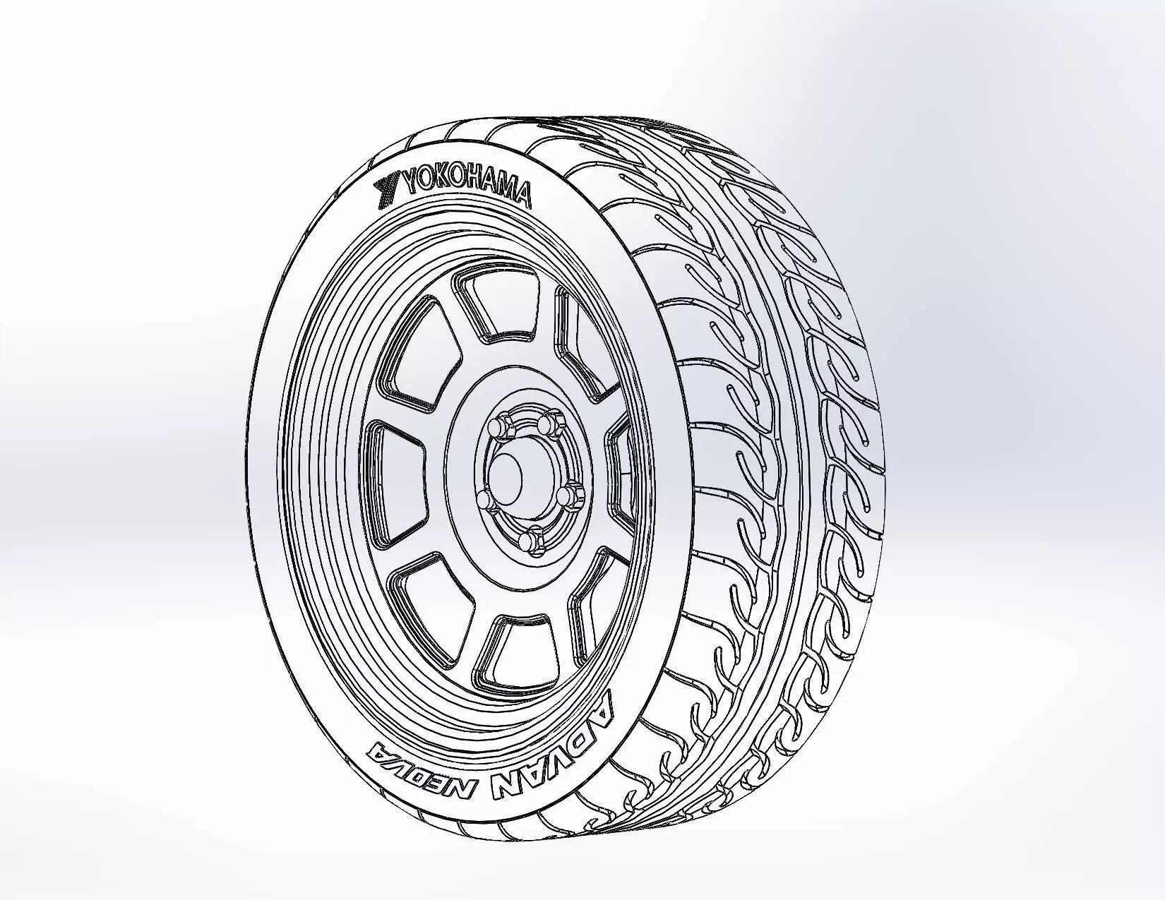 Wheel American Racing VF503 18inch for scale model 3D print model_3