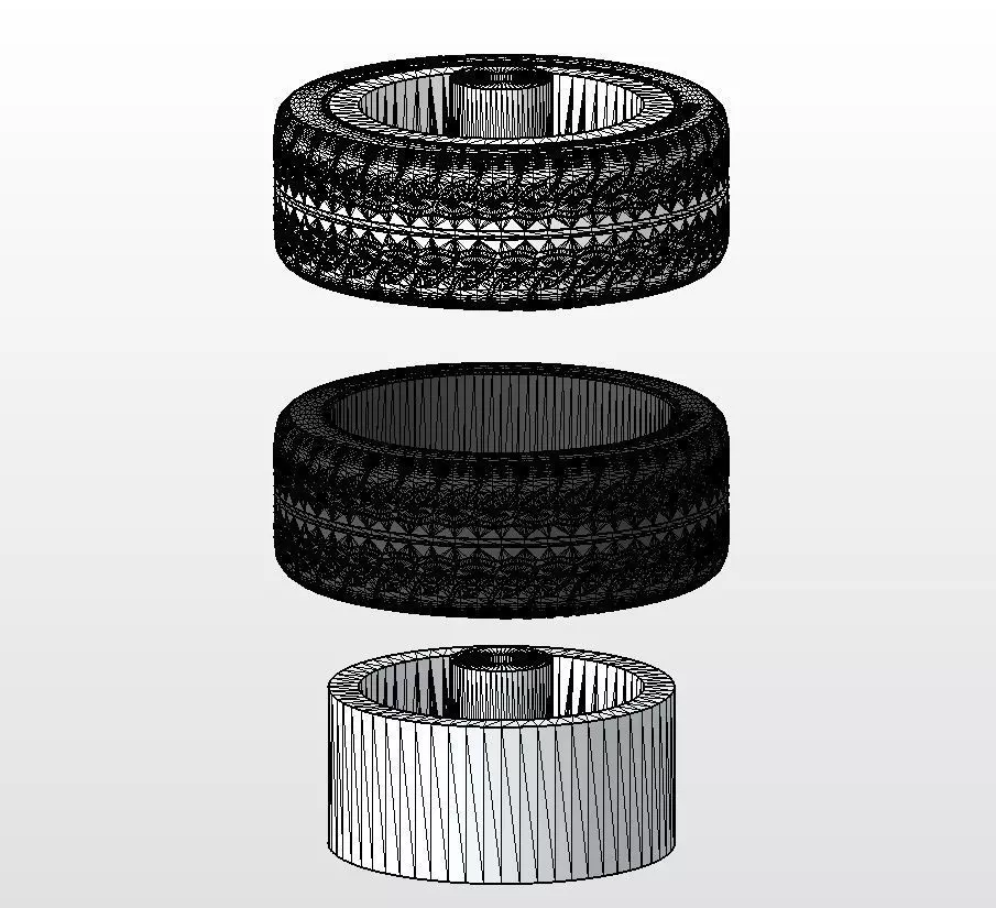 Wheel American Racing VF503 18inch for scale model 3D print model_14