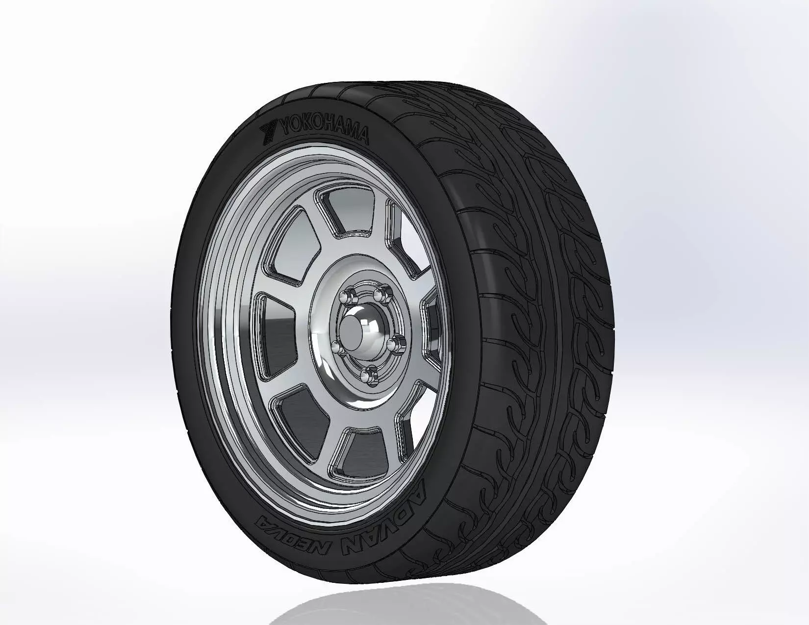 Wheel American Racing VF503 18inch for scale model 3D print model_2