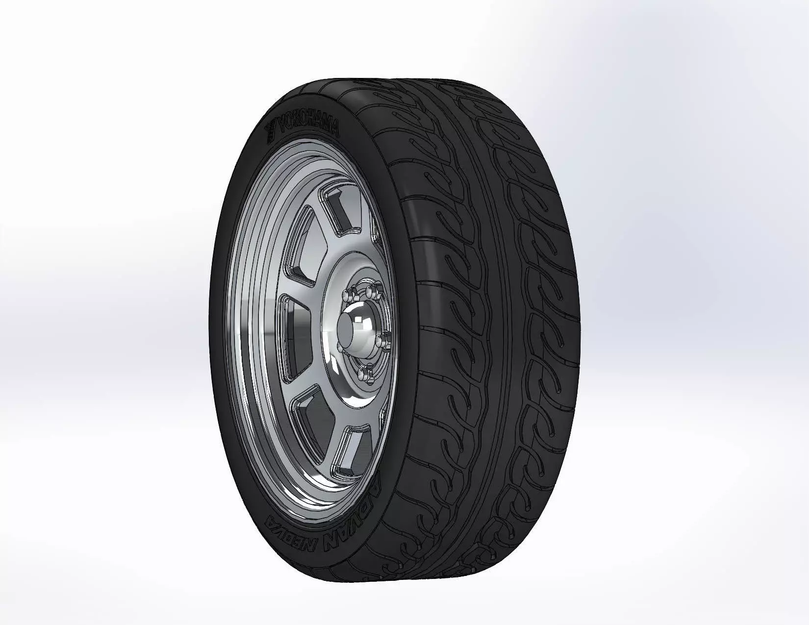 Wheel American Racing VF503 18inch for scale model 3D print model_4